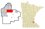 Dakota County Minnesota Incorporated and Unincorporated areas Rosemount Highlighted